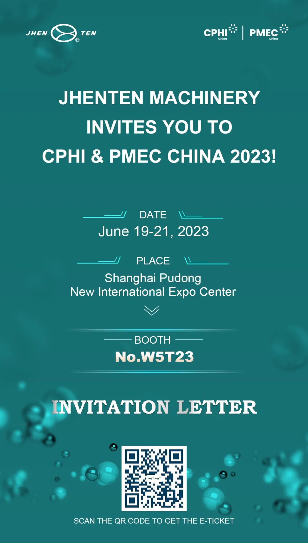 Jhenten Machinery  invites you to CPHI & PMEC China 2023！(圖1)